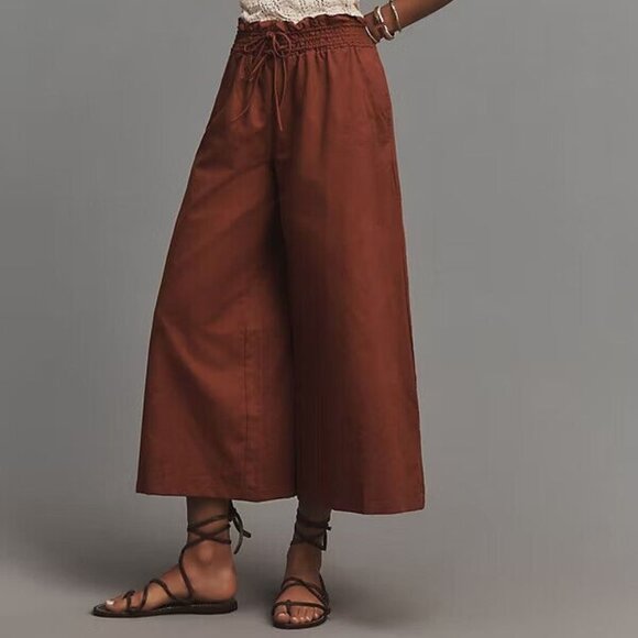 Anthropologie Brown Straight Leg Pants - Picture 6 of 7